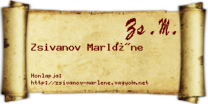 Zsivanov Marléne névjegykártya